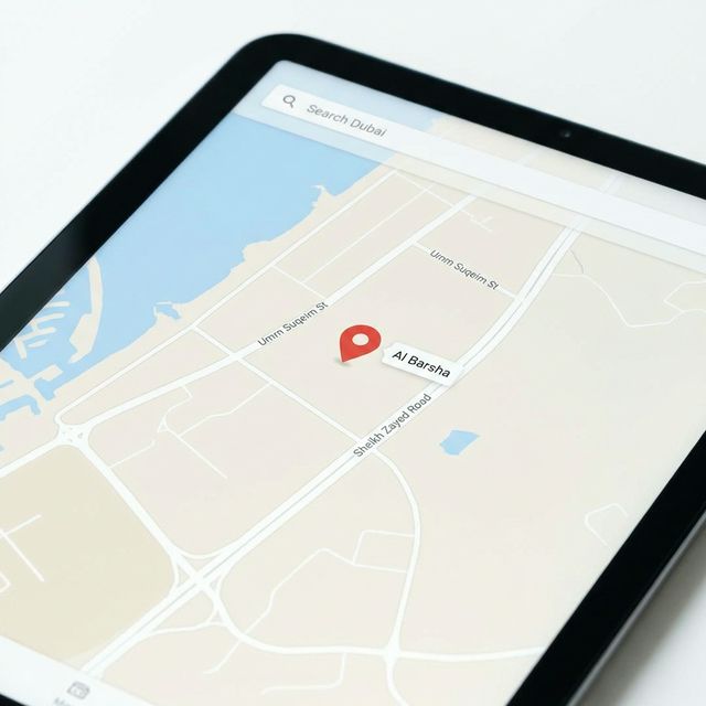 Map showing Sahara Smiles location in Al Barsha